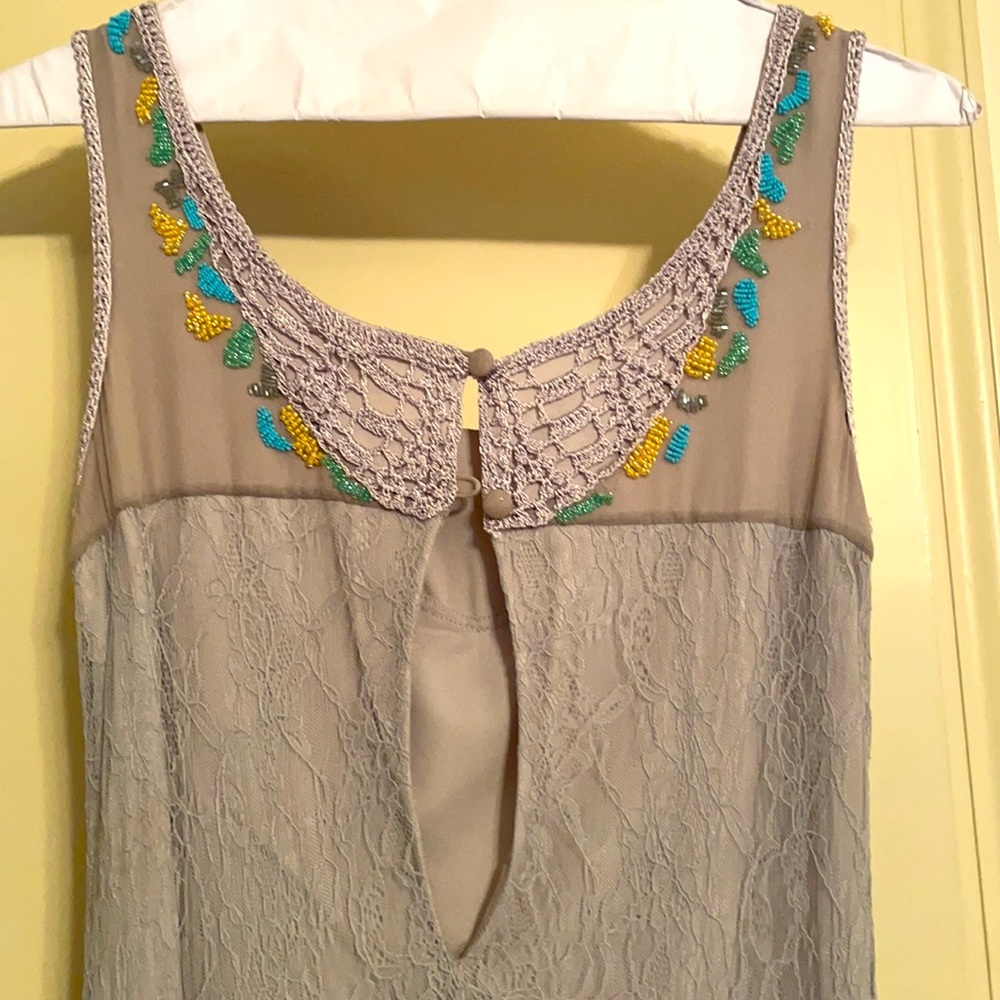 Free People Limited Edition Hand Beaded/Crochet Dress - Picture 4 of 10